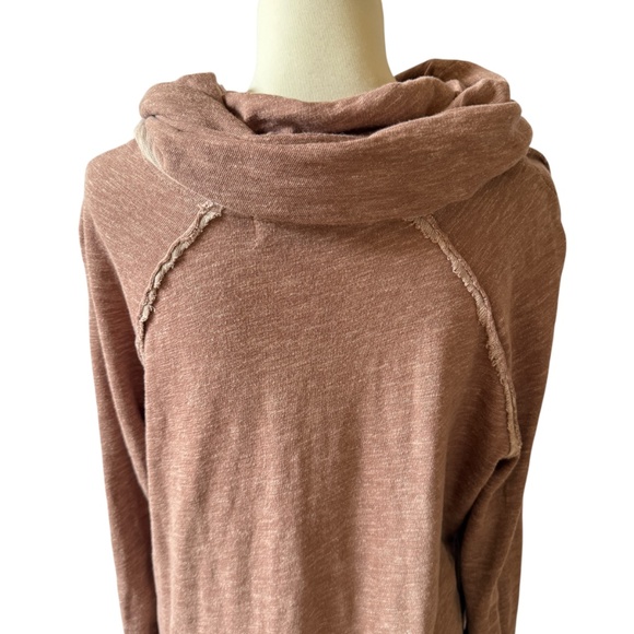 FREE PEOPLE BEACH COCOON COWL NECK PULLOVER TOP COTTON BREATHABLE NATURAL S - Picture 6 of 9